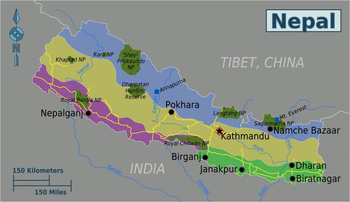 geografi peta nepal