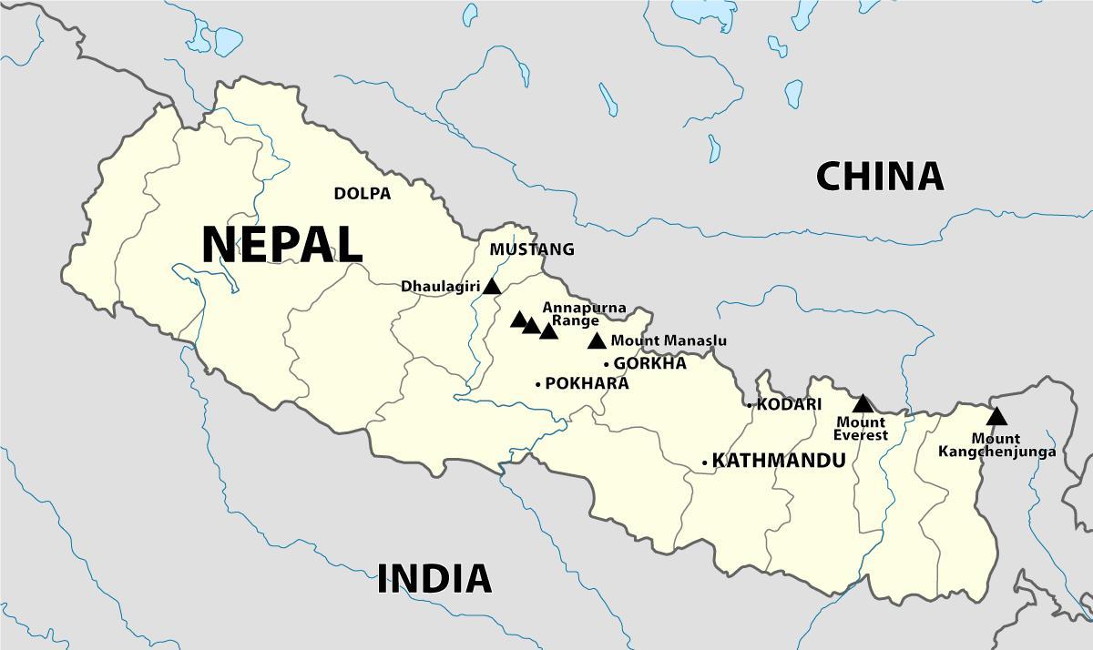 Peta gunung nepal