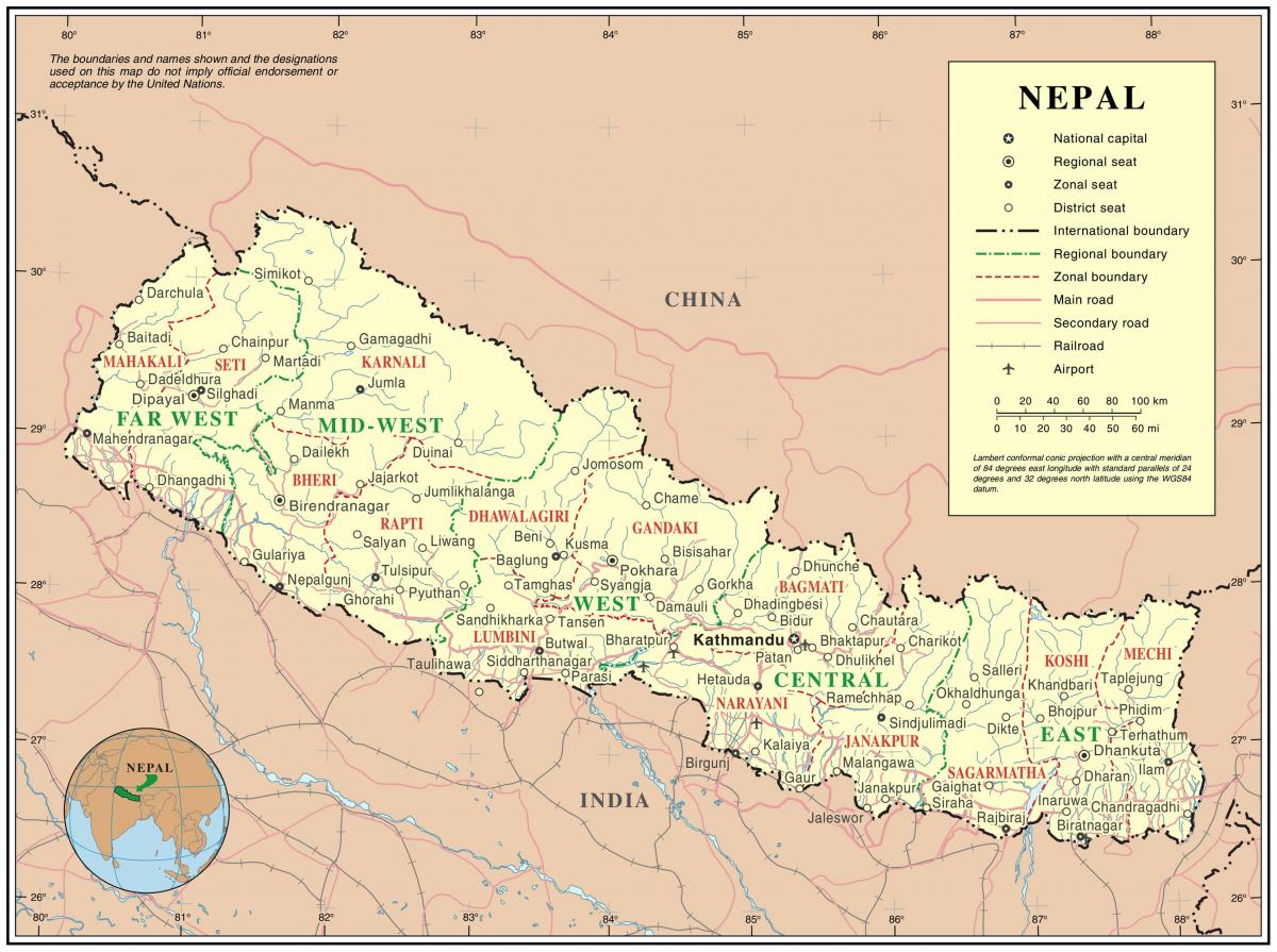 india nepal sempadan peta jalan