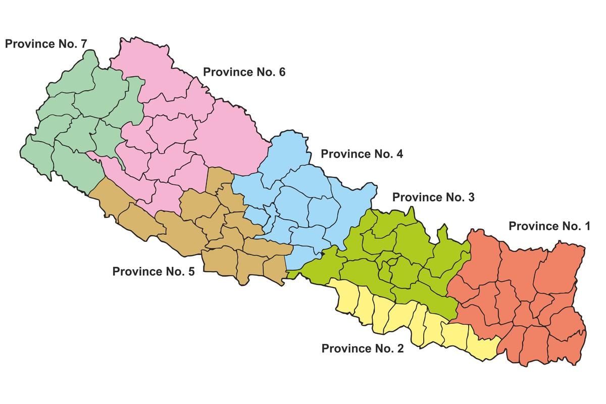 peta persekutuan nepal