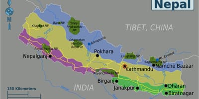 Geografi peta nepal