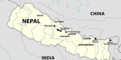 Peta nepal himalaya