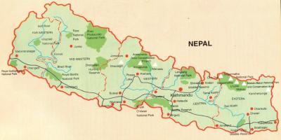 Nepal pelancong peta bebas