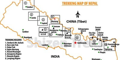 Nepal peta perjalanan